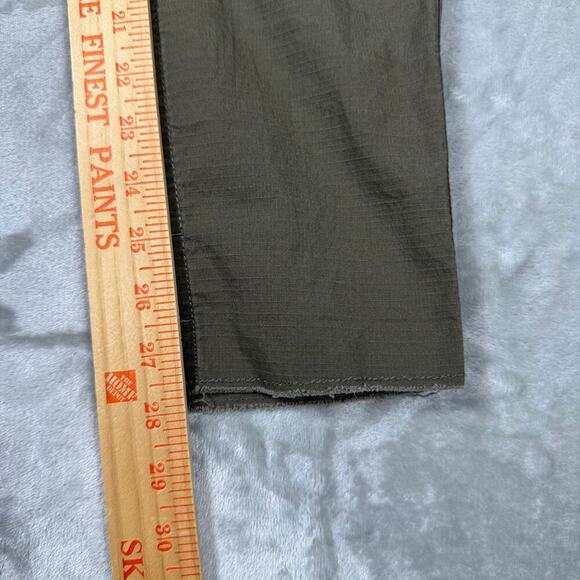 Vuori Pants Women XS Green Ripstop Raw Hem Elastic Waist Hike Organic Drawstring - Picture 12 of 12